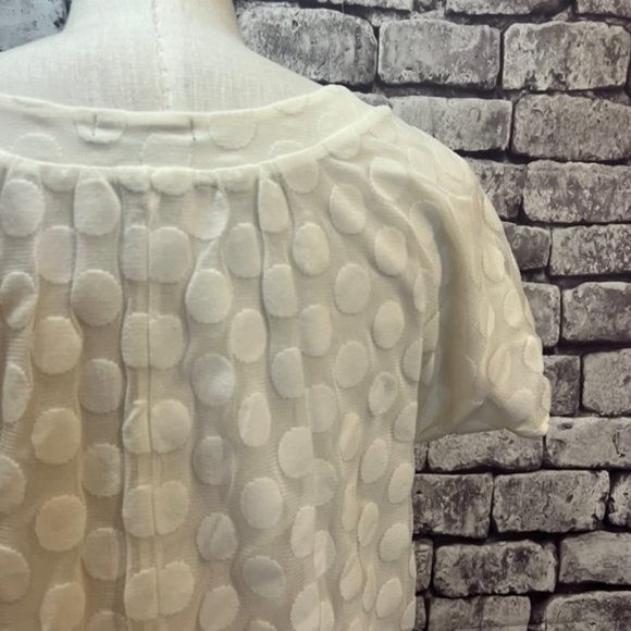 Alfani White Short Sleeve Pull Over Blouse Size XL - Picture 7 of 10